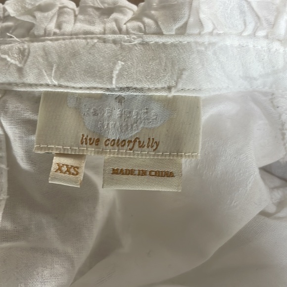 Kate, Spade, 100% cotton white blouse XXS - Picture 5 of 6